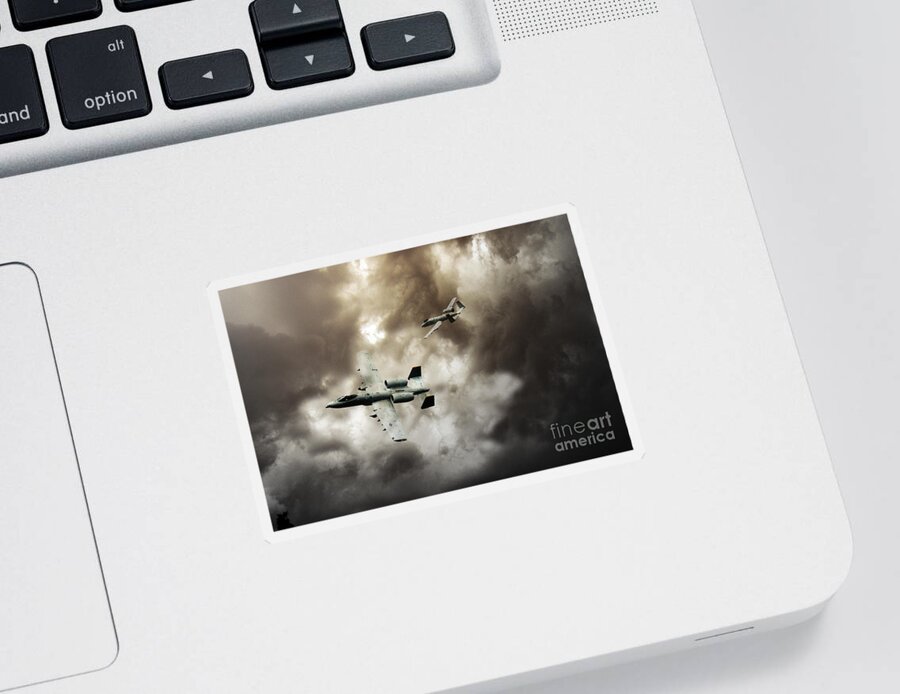 A10 Thunderbolt Ii Sticker featuring the digital art Tank Busters by Airpower Art