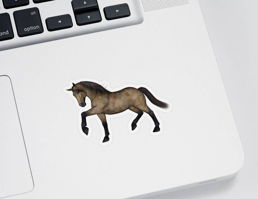 Horse Sticker featuring the digital art Texas by Betsy Knapp