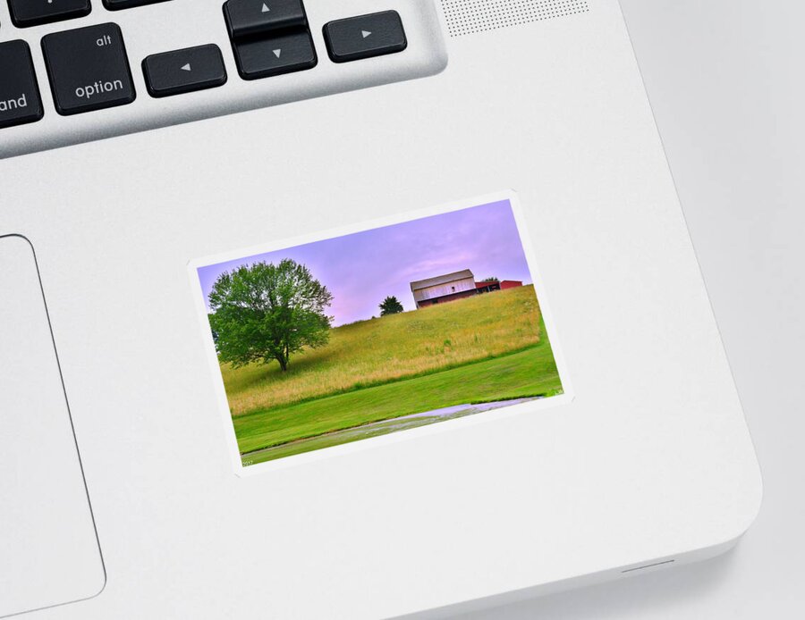 The American Landscape Sticker featuring the photograph The American Landscape by Lisa Wooten