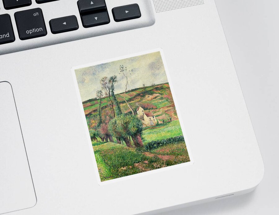 The Sticker featuring the painting The Cabbage Slopes by Camille Pissarro