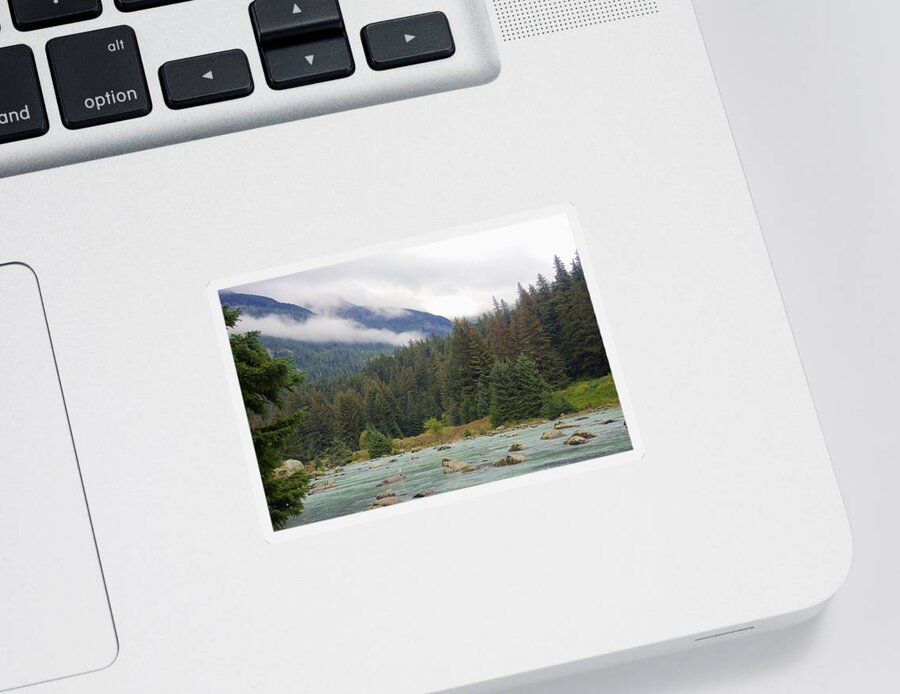 Chilkoot Sticker featuring the photograph The Chillkoot River 2 by Richard J Cassato