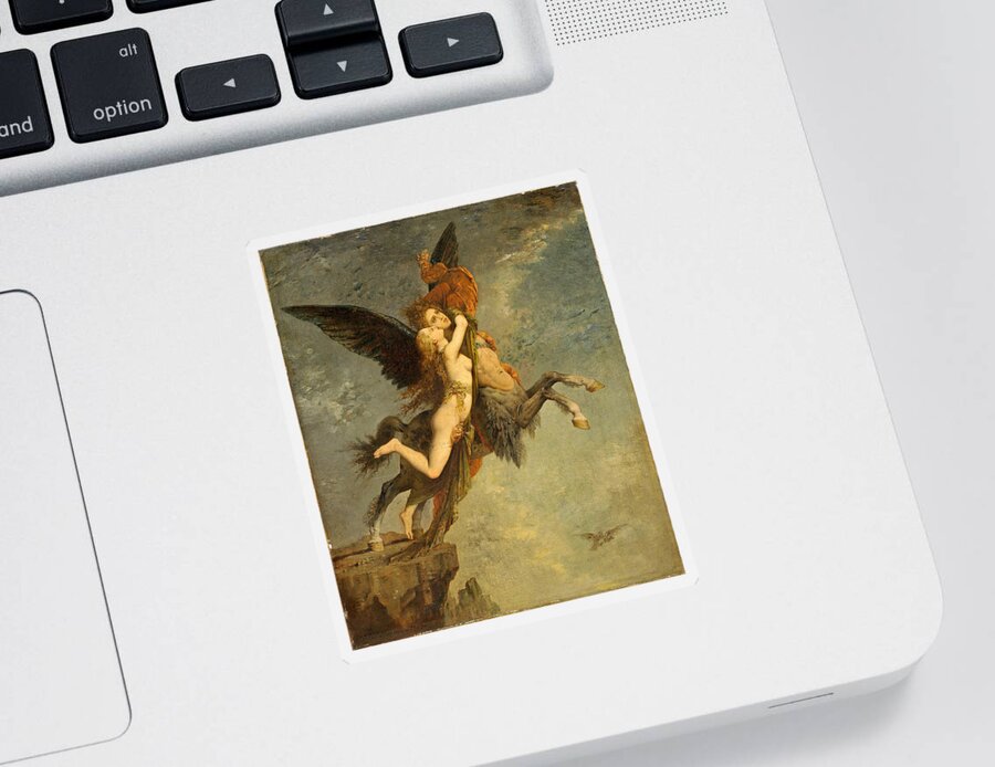 Gustave Moreau Sticker featuring the painting The Chimera by Gustave Moreau