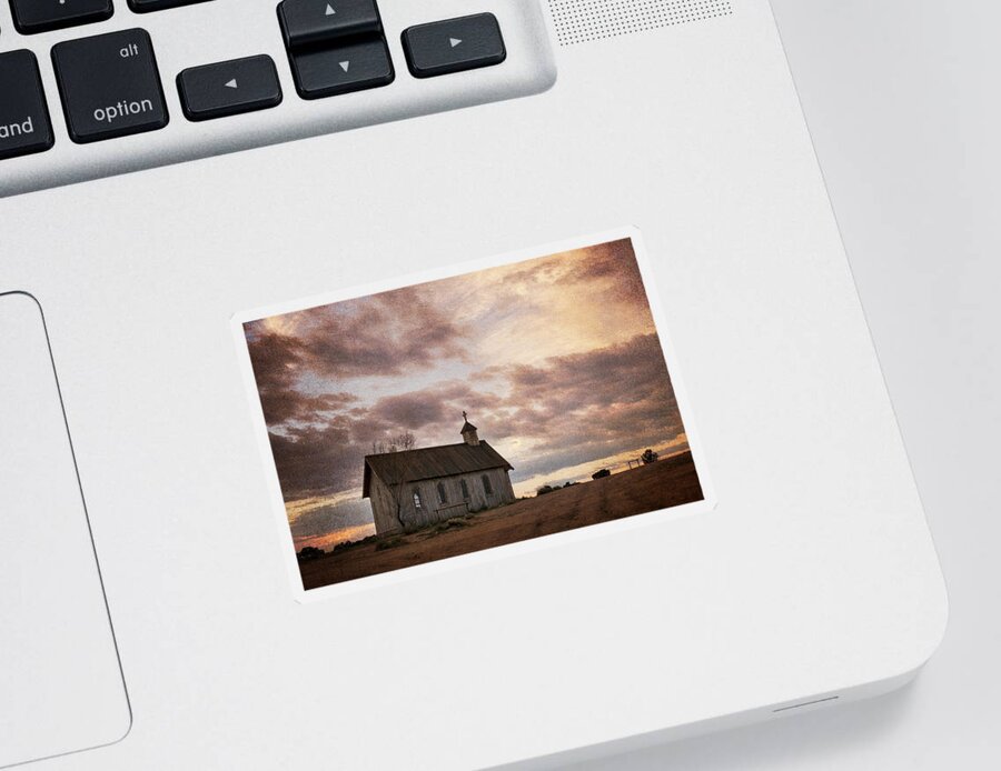 Landscape Sticker featuring the photograph The Church by Mary Lee Dereske