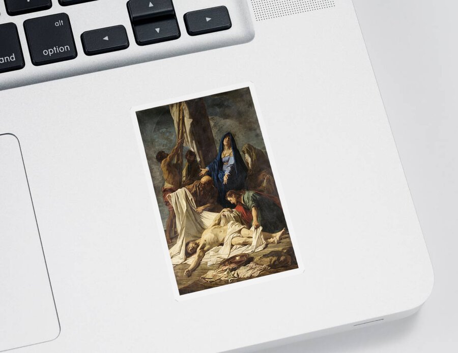 Jean-baptiste Jouvenet And Workshop Sticker featuring the painting The Deposition from the Cross by Jean-Baptiste Jouvenet and Workshop