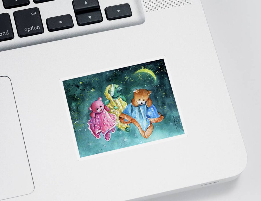 Truffle Mcfurry Sticker featuring the painting The Doo Doo Bears by Miki De Goodaboom