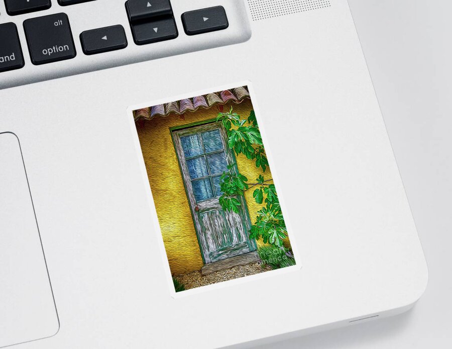 Jardine De Vincent Sticker featuring the photograph The Door by Chris Thaxter