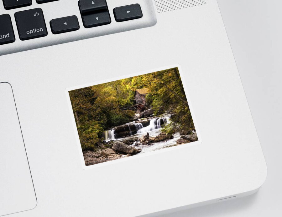 Babcock State Park Sticker featuring the photograph The Glade Creek Grist Mill by C Renee Martin