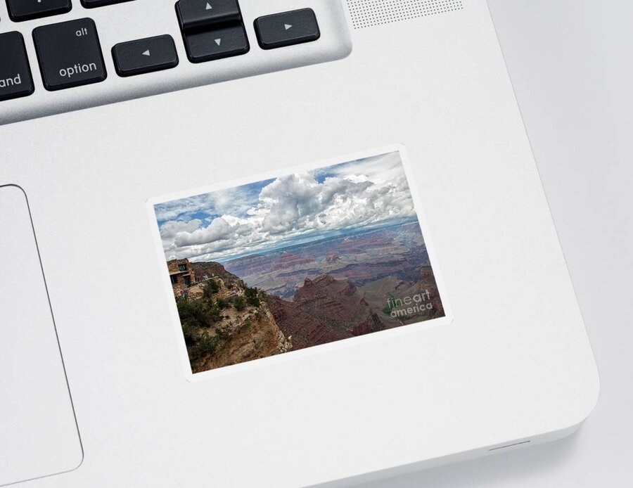 Grand-canyon Sticker featuring the photograph The Grand Canyon And Lookout Studio by Kirt Tisdale