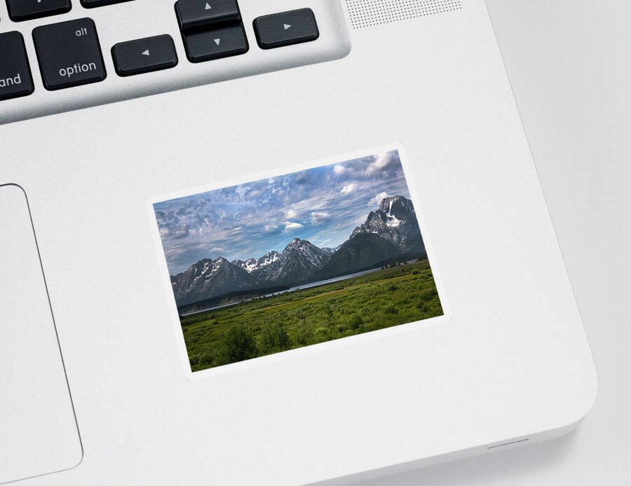 Grand Teton Sticker featuring the photograph The Grand Tetons by Shane Bechler