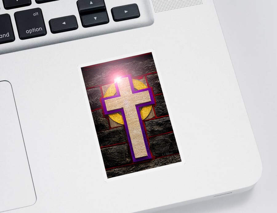 Cross Sticker featuring the photograph The Inner Light by Christopher Holmes