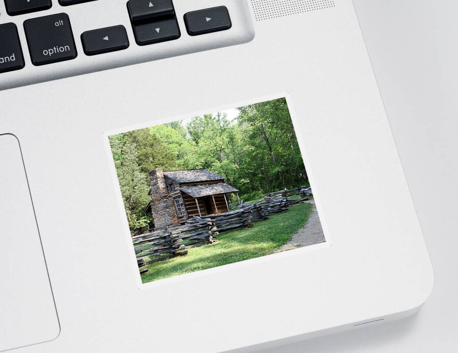 Cabin Sticker featuring the photograph The John Oliver Place by George Jones