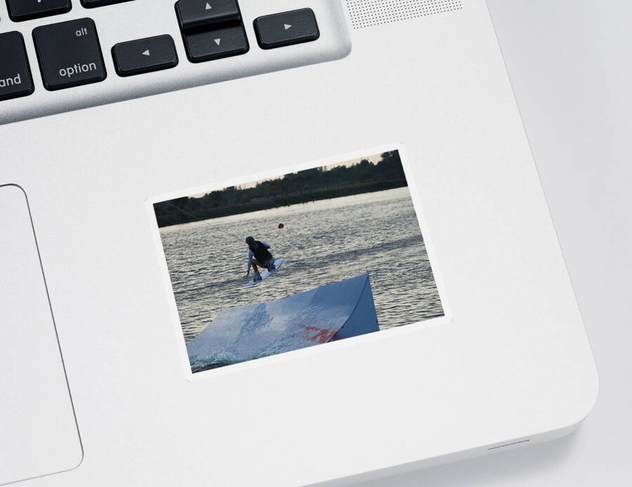 Water Sticker featuring the photograph The Jump by Rob Hans