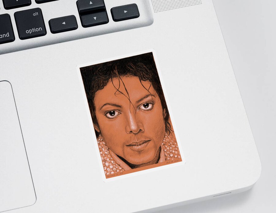 Michael Sticker featuring the painting The King of Pop by Rob De Vries