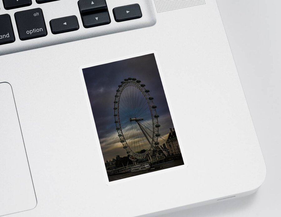 Landscape Sticker featuring the photograph The London Eye by Martin Newman