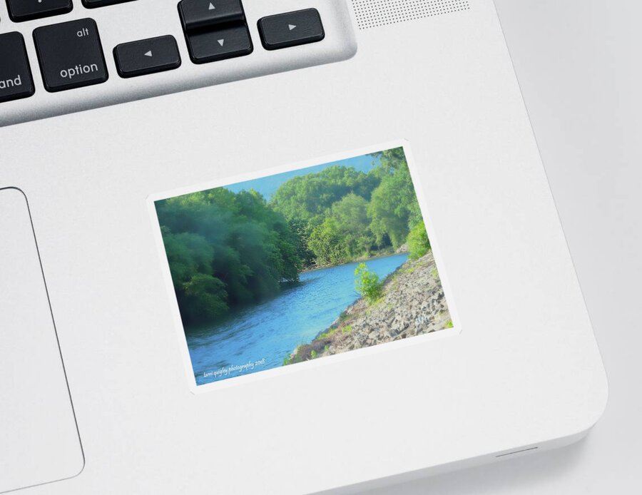 River Sticker featuring the photograph The Long, Hot Summer Slowly Moves Along by Tami Quigley