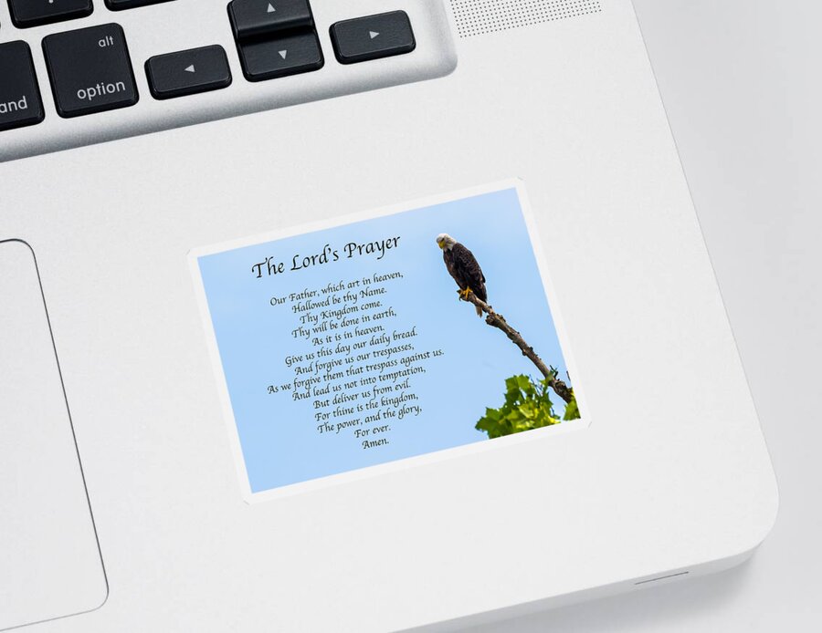 Prayer Sticker featuring the photograph The Lord's Prayer by Holden The Moment