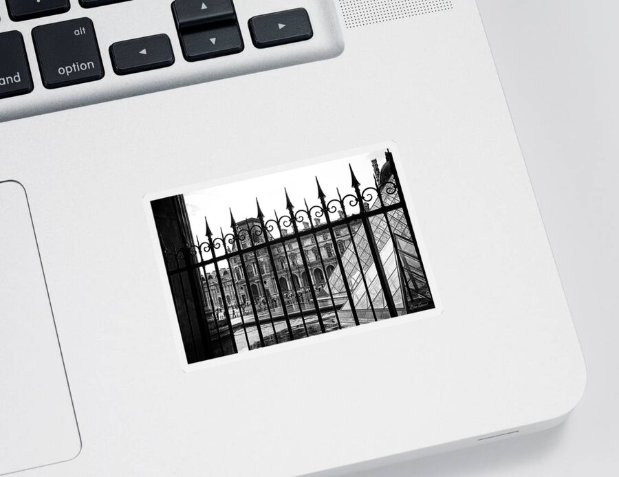 Paris Sticker featuring the photograph The Louvre by Diana Haronis