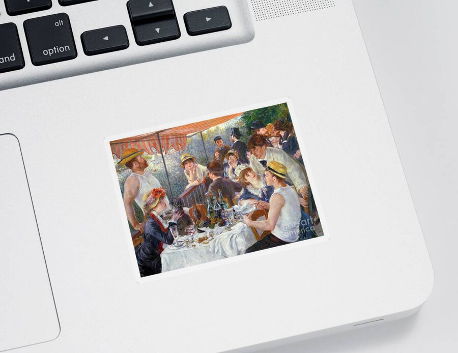 The Sticker featuring the painting The Luncheon of the Boating Party by Pierre Auguste Renoir