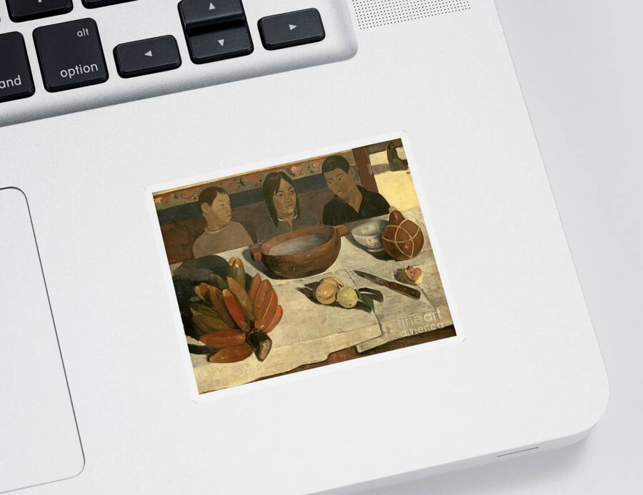 Banana Sticker featuring the painting The Meal by Paul Gauguin