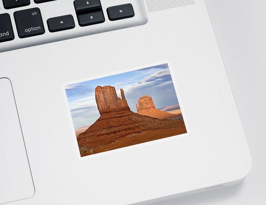 Arizona Sticker featuring the photograph The Mittens by Peter Tellone