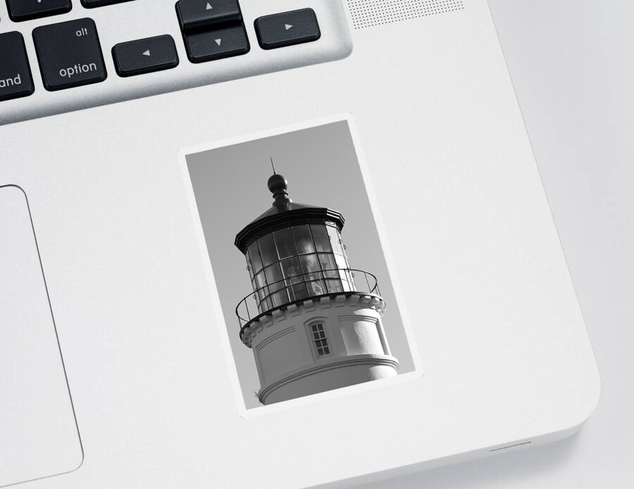 Lighthouse Sticker featuring the photograph The Night Light by Laddie Halupa