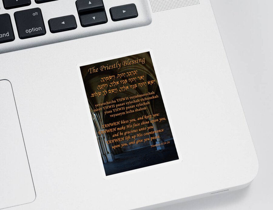 Blessing Sticker featuring the photograph The Priestly Aaronic Blessing by Tikvah's Hope