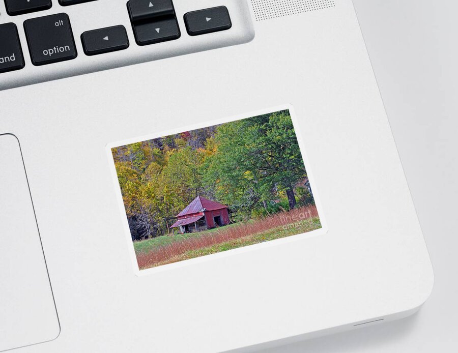 Shed Sticker featuring the photograph The Red Shed No.2 by Lydia Holly