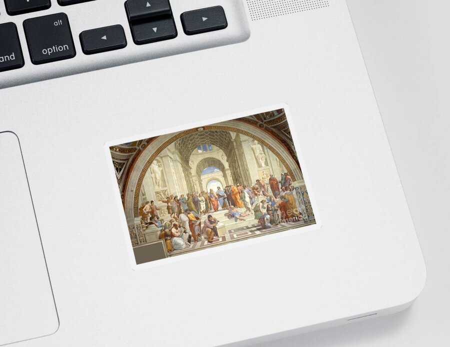 Science Sticker featuring the photograph The School Of Athens, Raphael by Science Source