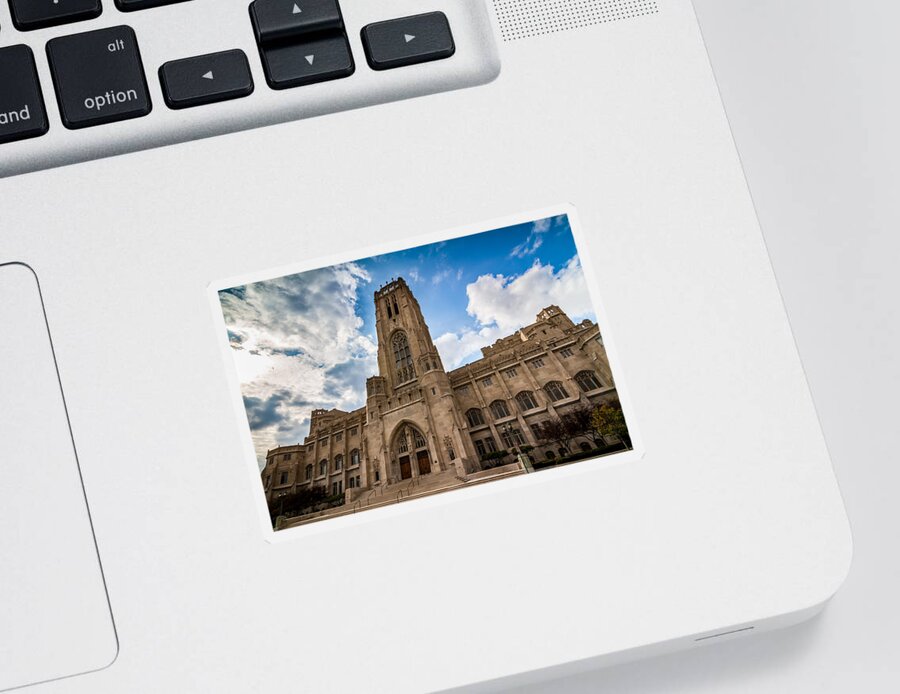 Indiana Sticker featuring the photograph The Scottish Rite Cathedral - Indianapolis by Ron Pate