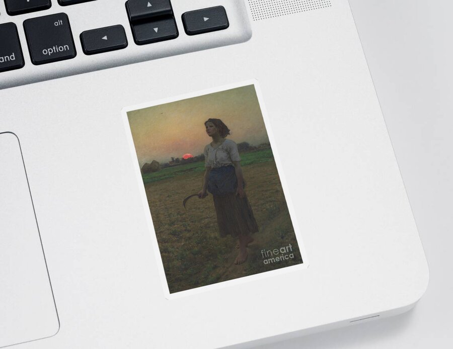 The Song Of The Lark Sticker featuring the painting The Song of the Lark by Jules Breton