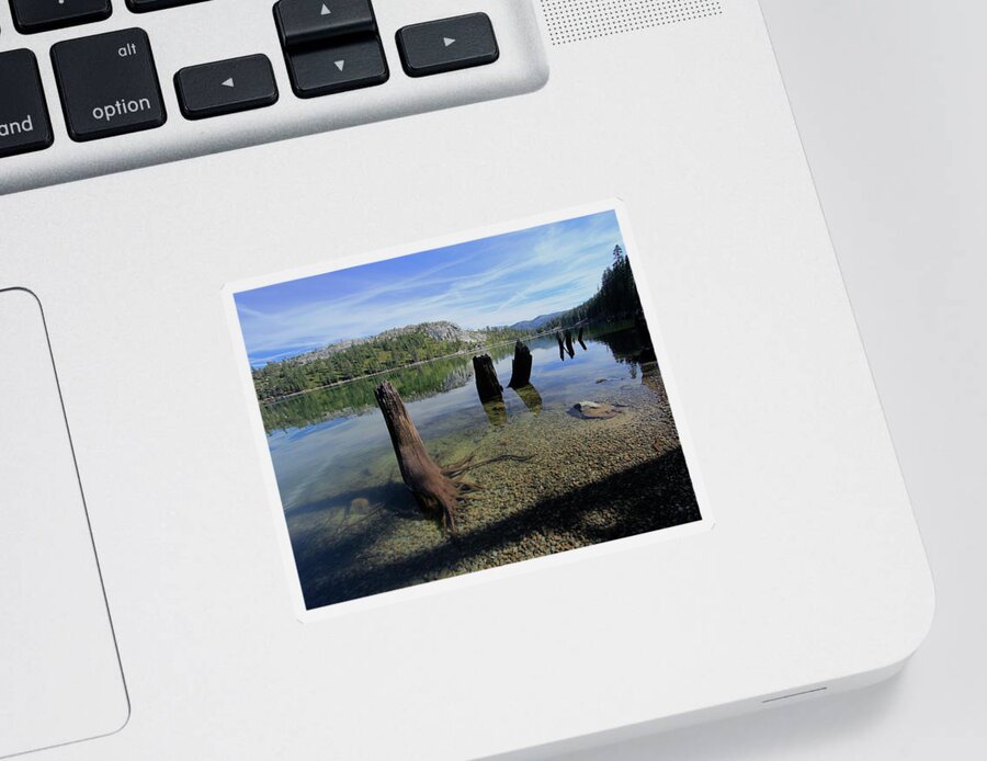 Echo Lake Sticker featuring the photograph The Stir of Echoes by Sean Sarsfield