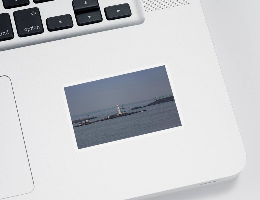 Boston Sticker featuring the photograph The Two Harbor Lighthouses by Brian MacLean