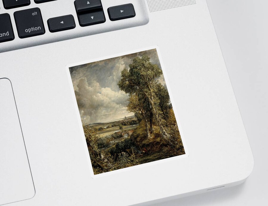 English Romantic Painters Sticker featuring the painting The Vale of Dedham by John Constable