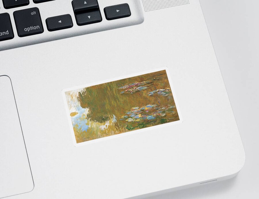 19th Century Art Sticker featuring the painting The Water Lily Pond, 1917-1919 by Claude Monet