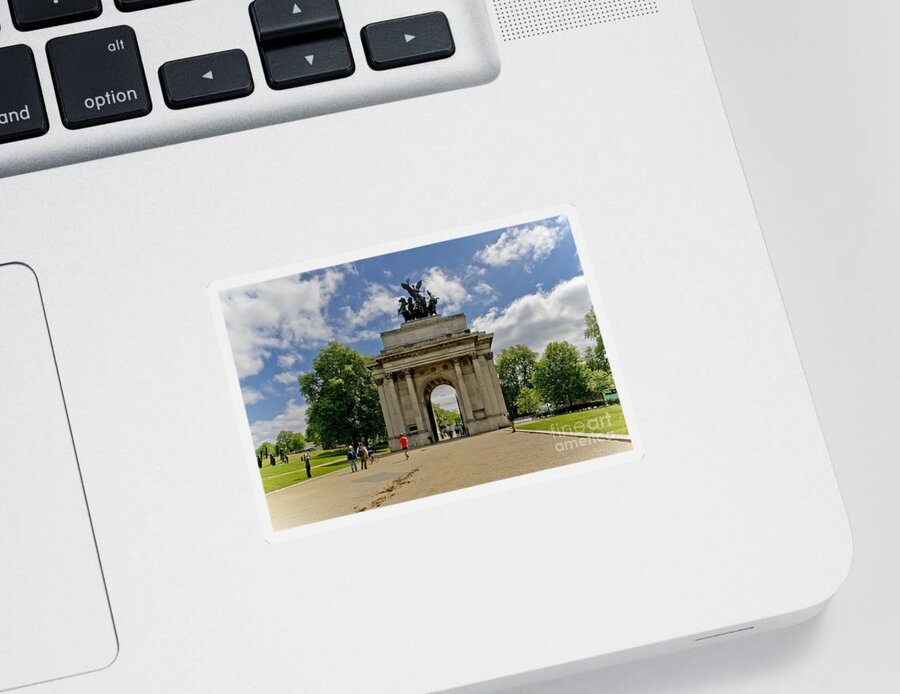 London Sticker featuring the photograph This is London. Wellington Arch. by Elena Perelman