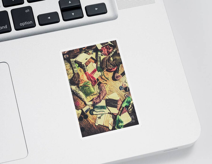 Abstract Sticker featuring the photograph Threadbare by Jorgo Photography
