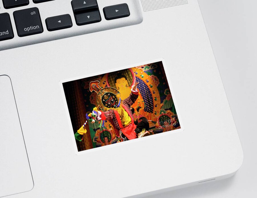 Craig Lovell Sticker featuring the photograph Tibetan_d240 by Craig Lovell