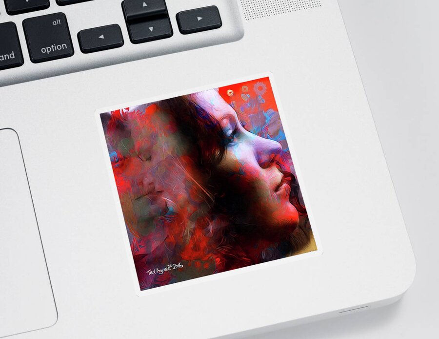 Fine Art Sticker featuring the digital art Time To Say Goodbye by Ted Azriel