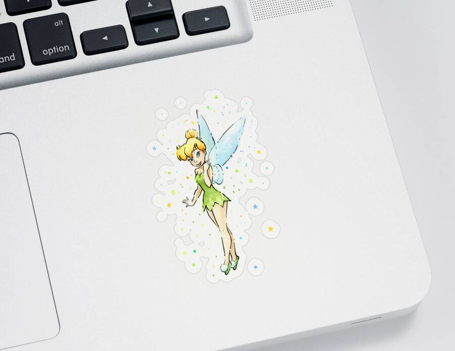 Tinker Sticker featuring the painting Tinker Bell by Olga Shvartsur