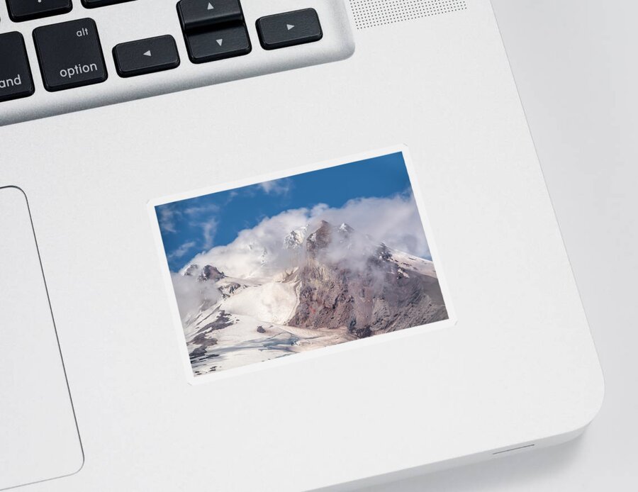Mount Hood Sticker featuring the photograph Top Of The World by Kristina Rinell