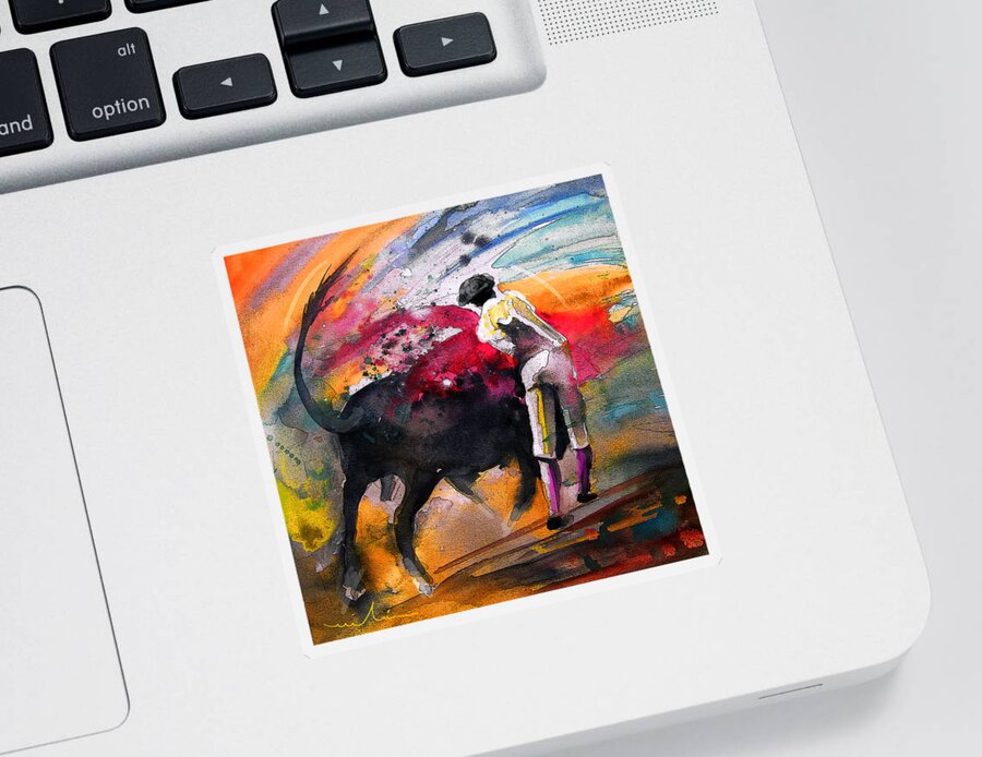 Animals Sticker featuring the painting Toroscape 53 by Miki De Goodaboom