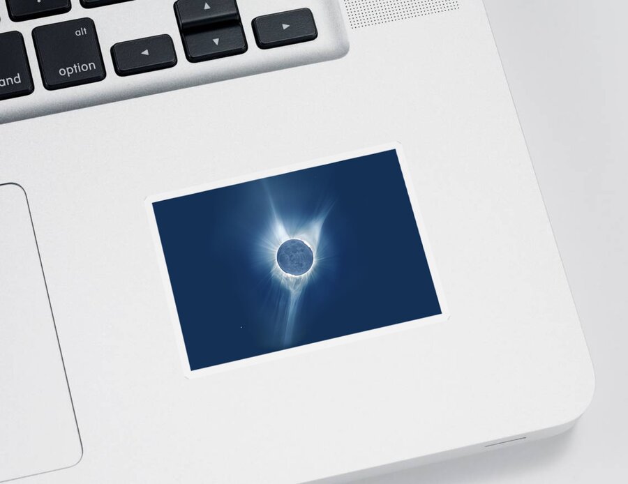 Solar Eclipse Sticker featuring the photograph Total Eclipse by Ralf Rohner