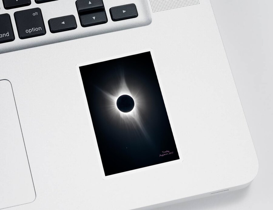 Solar Eclipse Sticker featuring the photograph Totality by Greg Norrell