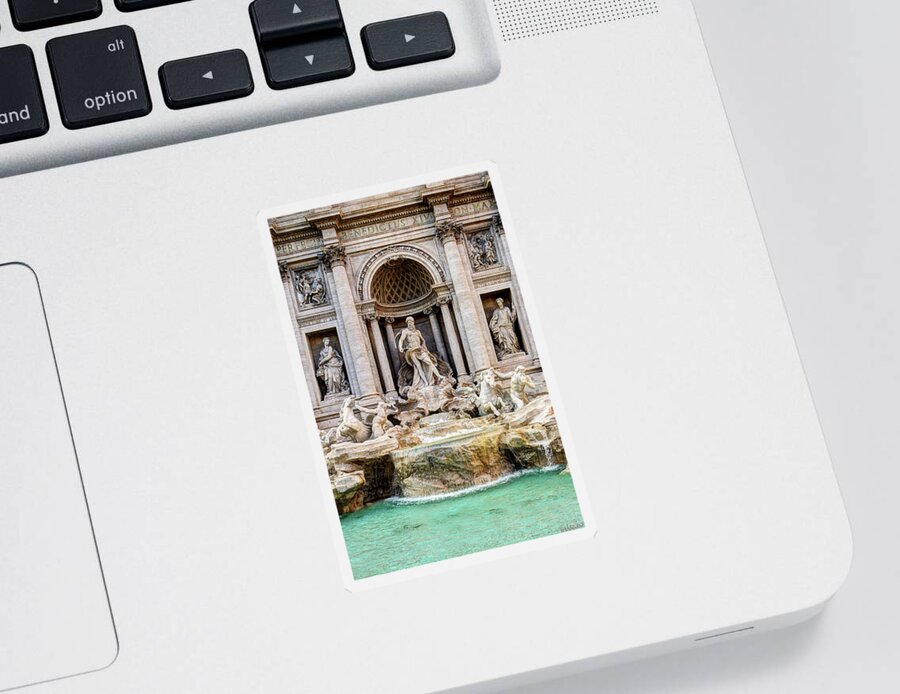 Fontana Di Trevi Sticker featuring the photograph Trevi FOuntain by Weston Westmoreland