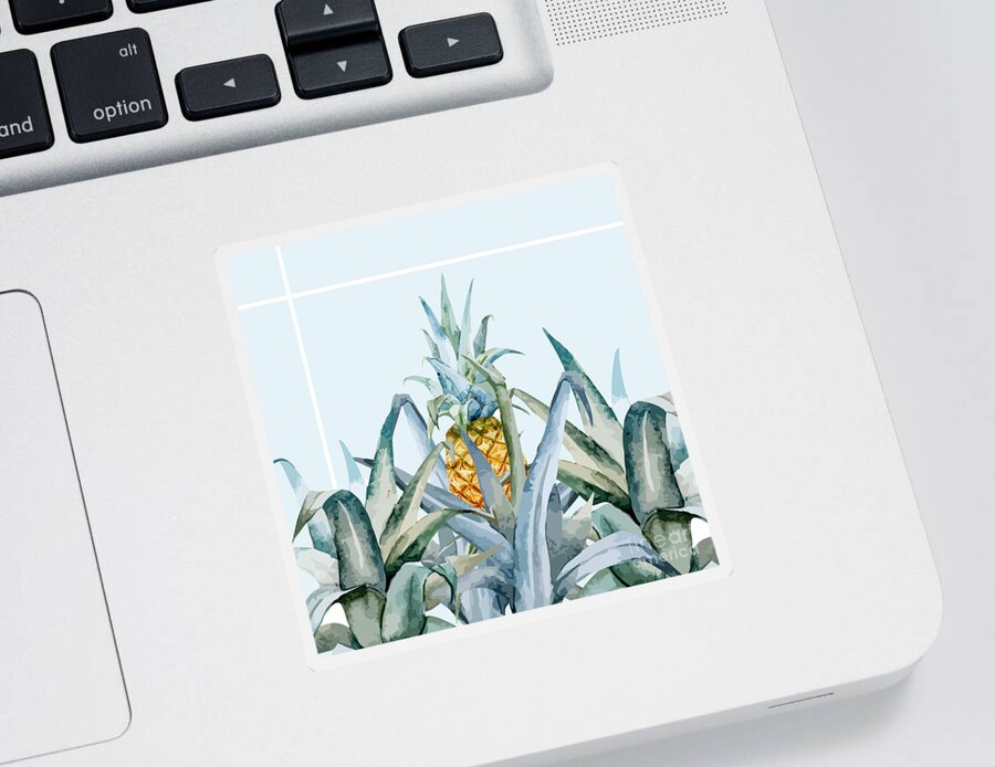 Summer Sticker featuring the painting Tropical Feeling by Mark Ashkenazi