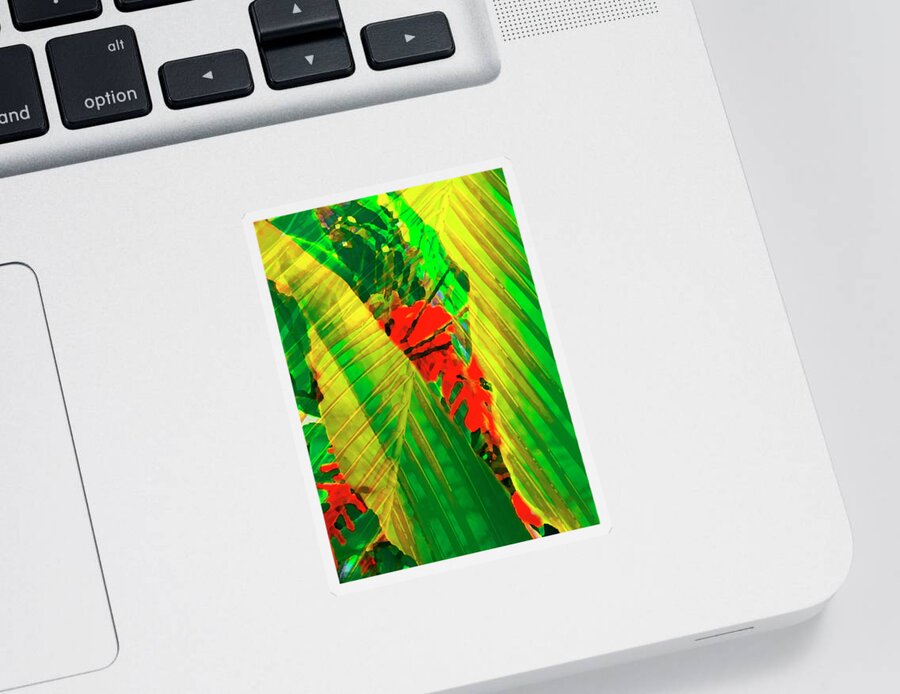 Tropical Sticker featuring the photograph Tropical Fusion by Stephen Anderson