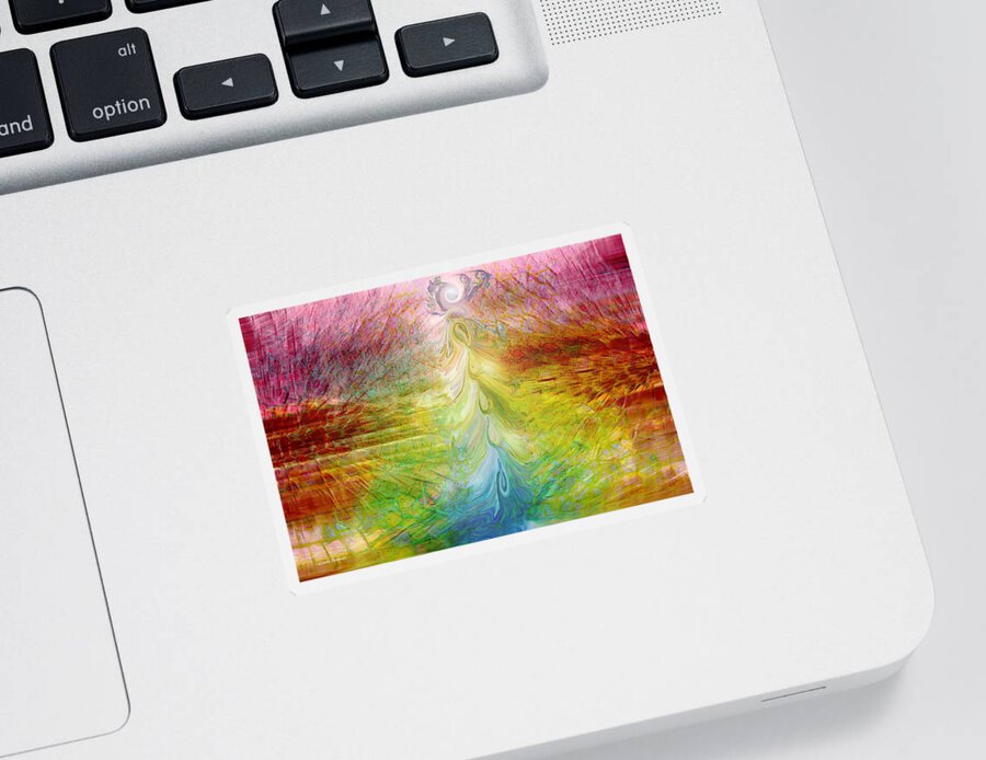 Digital Art Sticker featuring the digital art True Colors by Linda Sannuti