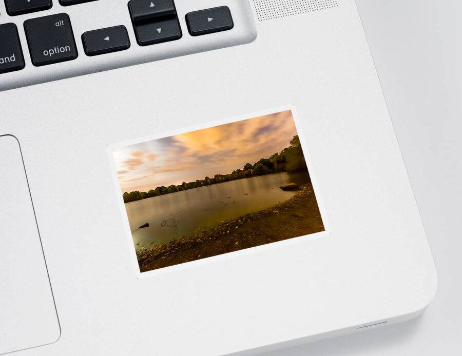 Turners Sticker featuring the photograph Turners Pond after Dark by Brian MacLean