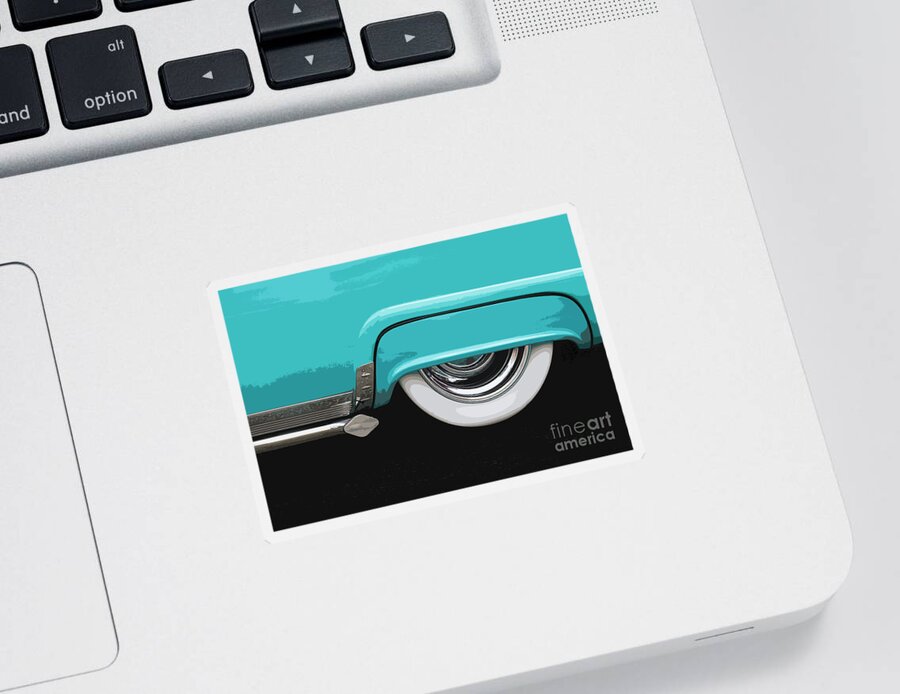 Fender Sticker featuring the photograph Turquoise Skirt by Dennis Hedberg