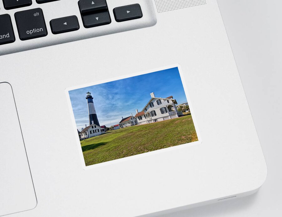 Lighthouse Sticker featuring the photograph Tybee Island Light Station by Kim Hojnacki